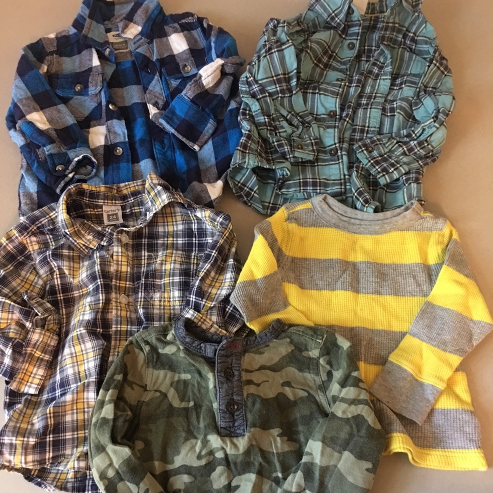 Boys 24 month long sleeve top lot